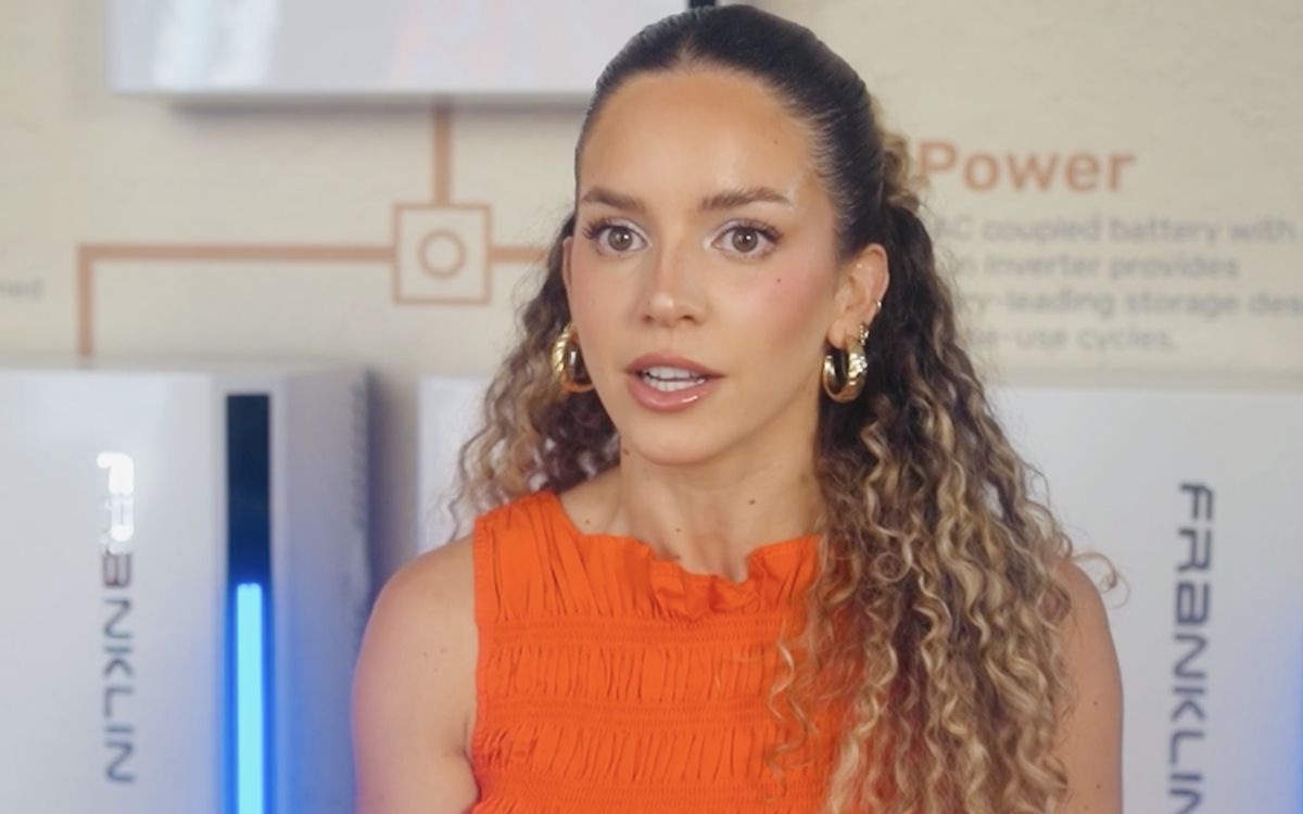 Creator Gabriela Short with home batteries