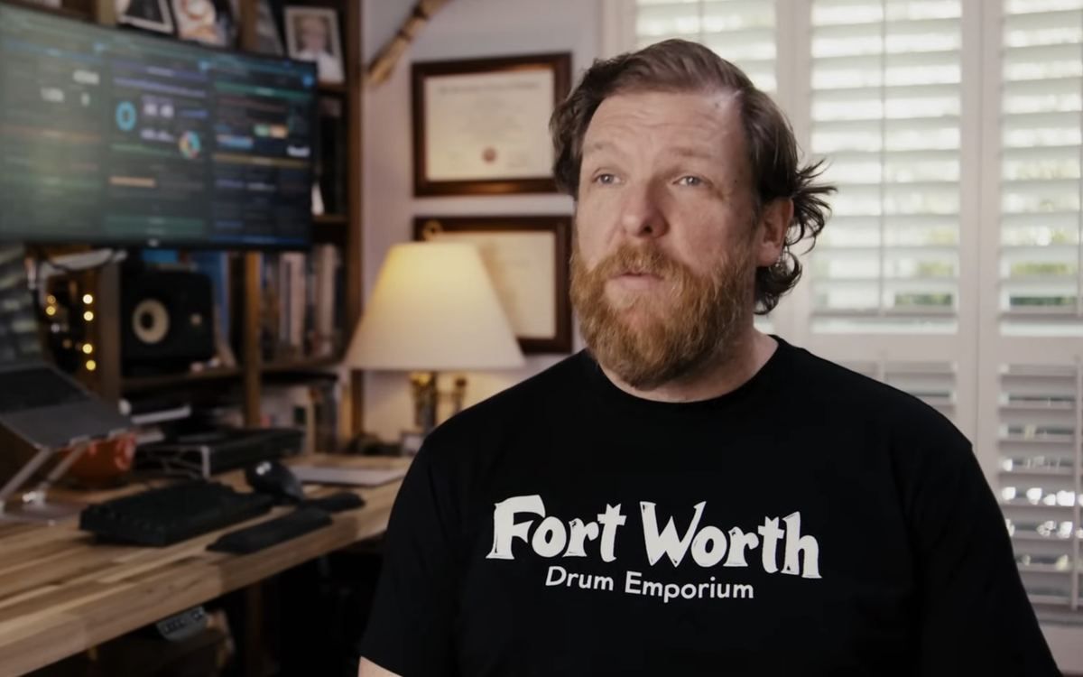 A homeowner in his home office