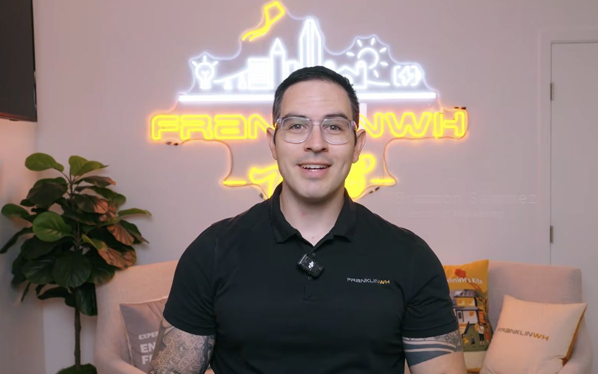 Brandon introducing an episode of the FranklinWH educational video series