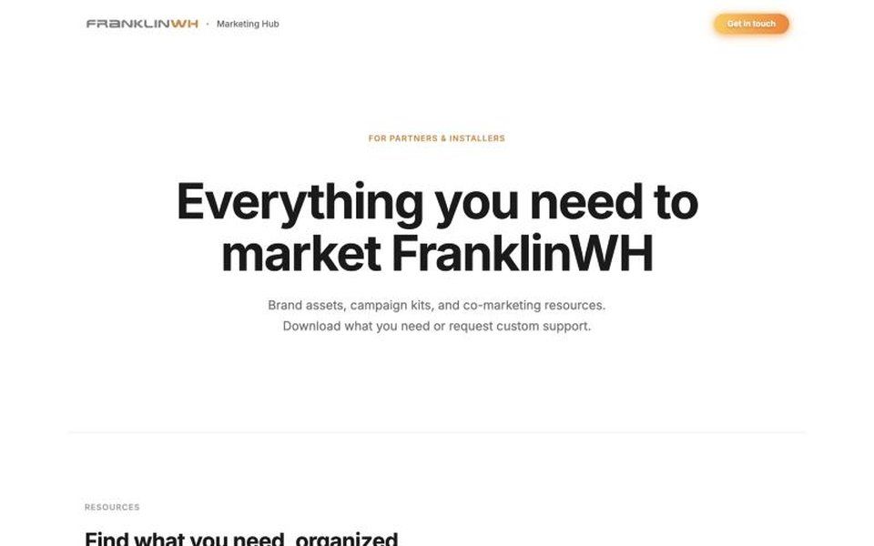 The partner marketing hub, a brand asset portal built with AI