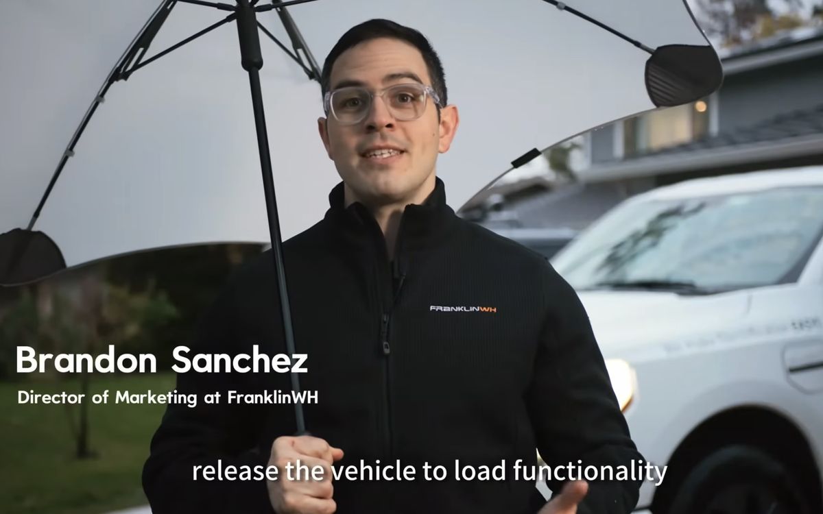 Brandon presenting a FranklinWH feature launch video
