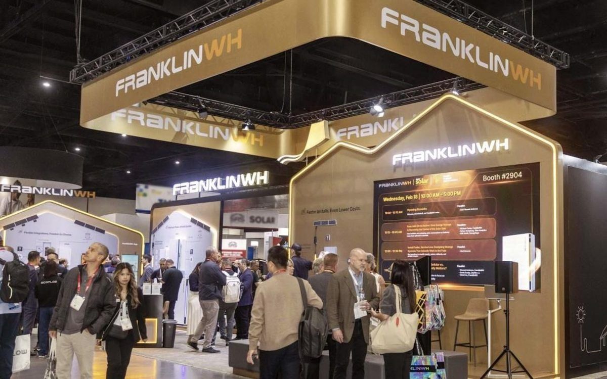The FranklinWH booth at a solar and storage trade show