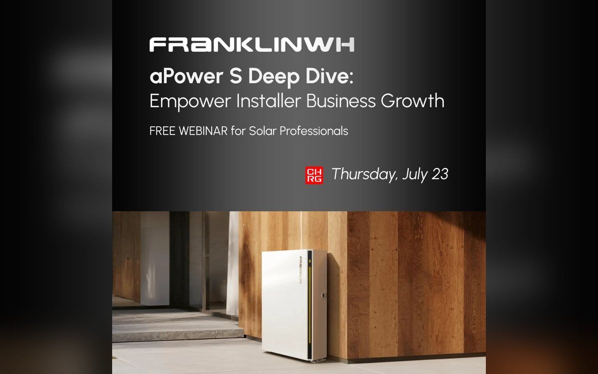 Installer webinar promotion for the aPower S launch